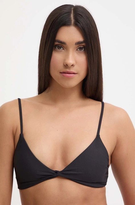 Volcom sutien de baie culoarea negru, cupa usor rigidizata