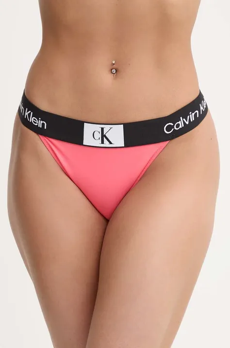 Spodnji del kopalk Calvin Klein roza barva, KW0KW02351