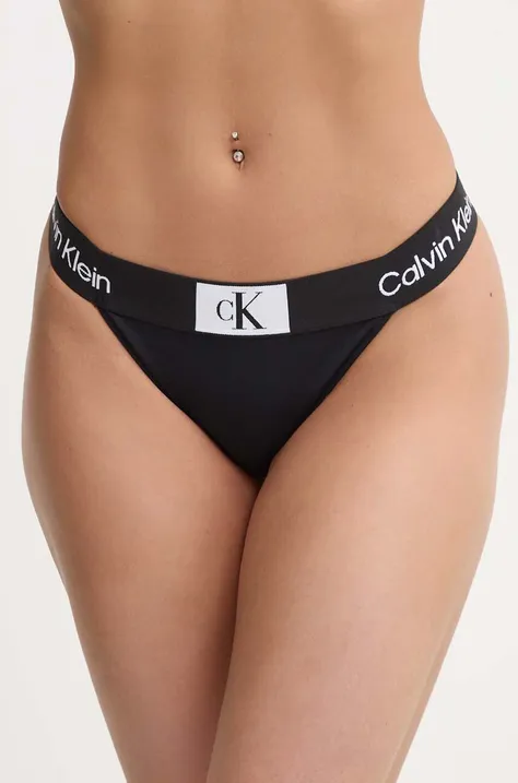 Долнище на бански Calvin Klein в черно KW0KW02351