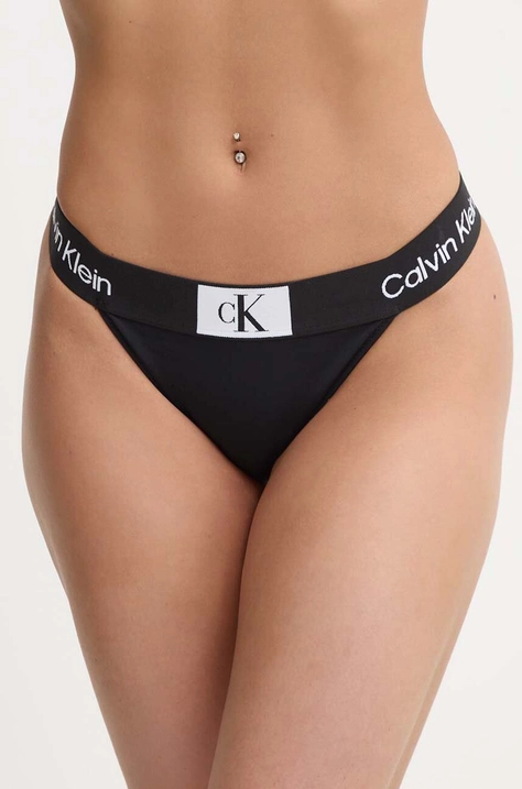 Plavkové nohavičky Calvin Klein čierna farba, KW0KW02351