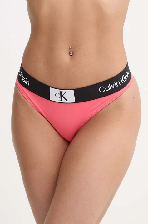 Купальные стринги Calvin Klein цвет розовый KW0KW02352