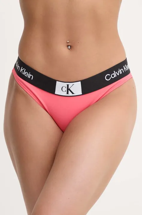 Plavkové nohavičky Calvin Klein ružová farba, KW0KW02353