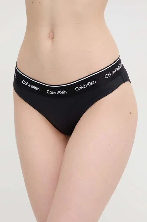 Plavkové nohavičky Calvin Klein čierna farba, mäkké košíky, KW0KW02428