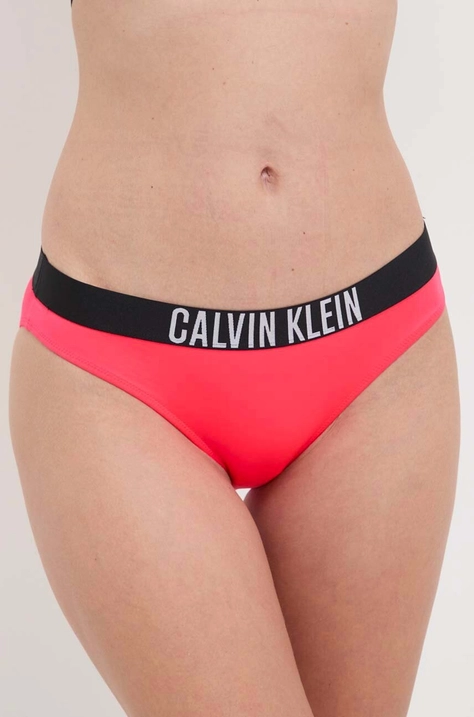 Calvin Klein figi kąpielowe kolor czerwony