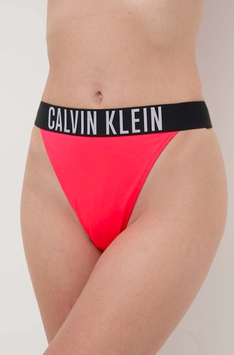 Купальные стринги Calvin Klein цвет розовый KW0KW02665