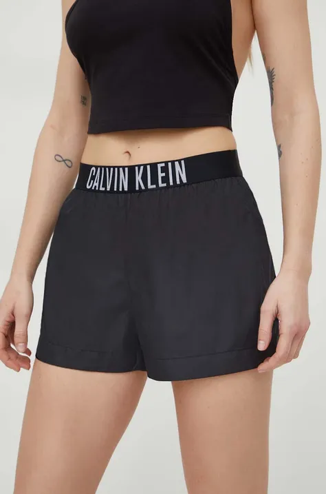 Plážové šortky Calvin Klein černá barva