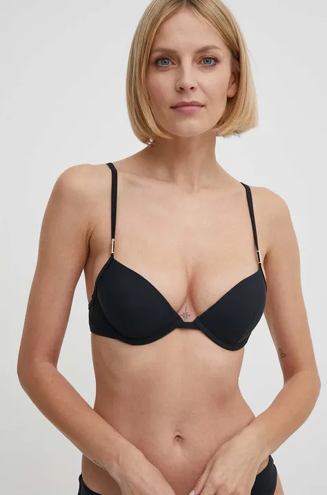 Calvin Klein bikini felső fekete, merevített kosaras, KW0KW02383