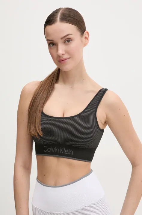 Calvin Klein Performance biustonosz sportowy kolor czarny 00GWS4K220