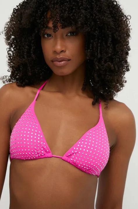 Bikini top Guess χρώμα: ροζ, E4GJ07 KC5Z0