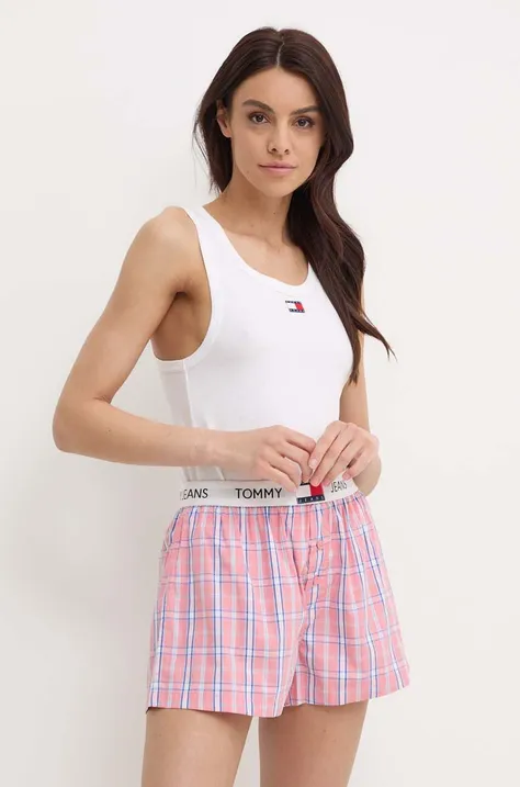 Pidžama Tommy Jeans za žene, boja: bijela, UW0UW05155