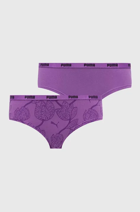 Kalhotky Puma 2-pack fialová barva, 938311