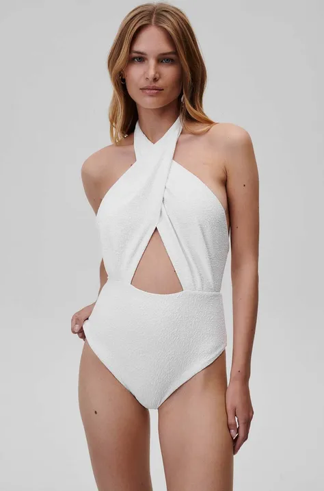 Undress Code jednoczęściowy strój kąpielowy Ocean Eyes kolor biały miękka miseczka