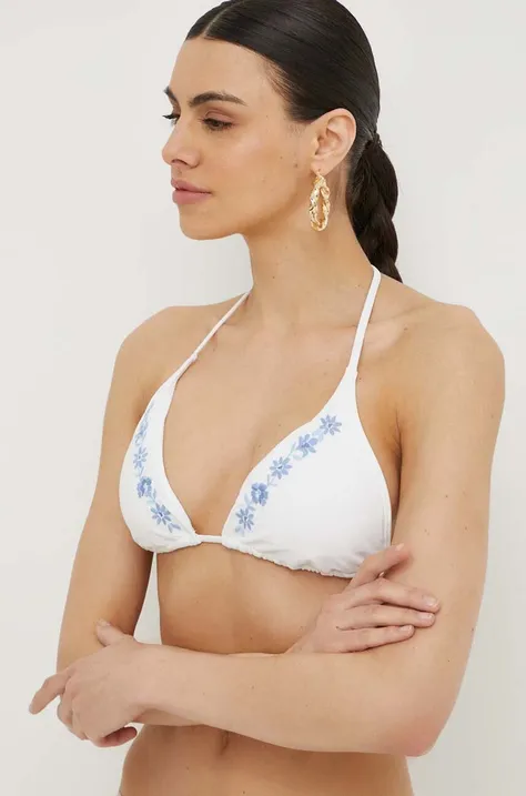 Bikini top Hollister Co. χρώμα: άσπρο