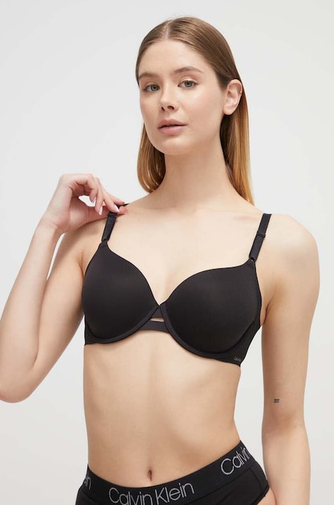 Бюстгальтер Calvin Klein Underwear цвет чёрный однотонный