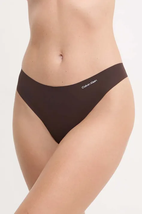 Calvin Klein Underwear tanga culoarea maro 0000D3428E