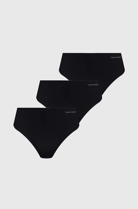 Σλιπ Calvin Klein Underwear 3-pack χρώμα: μαύρο