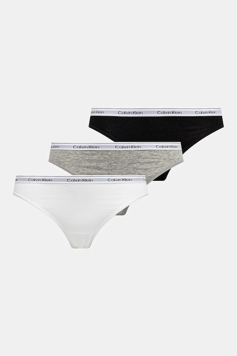 Nohavičky Calvin Klein Underwear 3-pak šedá farba, 000QD5207E