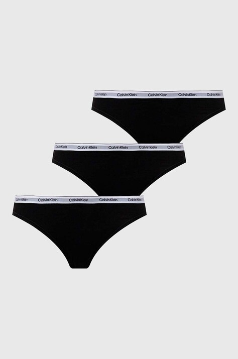 Calvin Klein Underwear chiloti 3-pack culoarea negru, 000QD5207E