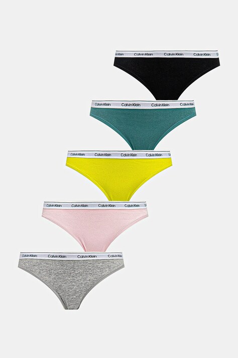 Calvin Klein Underwear figi 5-pack kolor żółty 000QD5208E