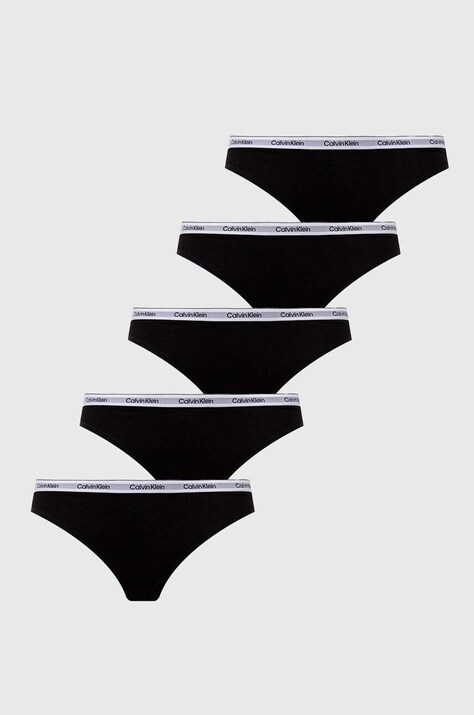 Calvin Klein Underwear chiloti 5-pack culoarea negru, 000QD5208E