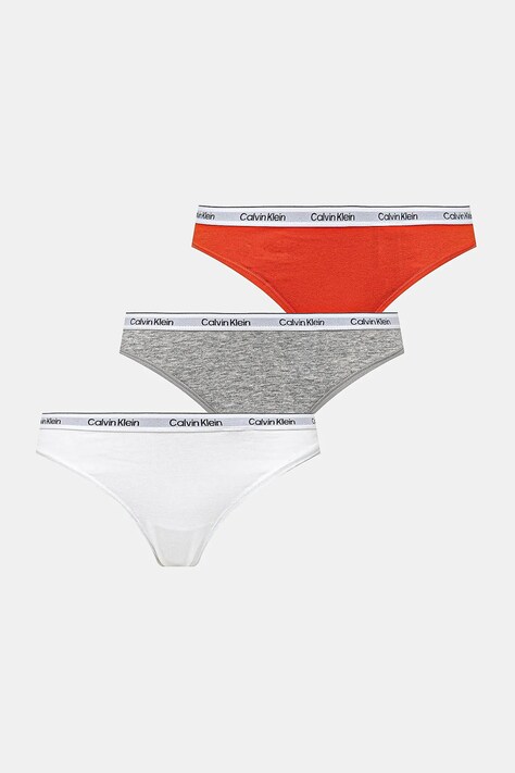 Tanga Calvin Klein Underwear 3-pack červená barva, 000QD5209E