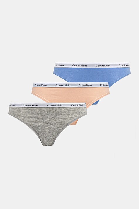 Tanga Calvin Klein Underwear 3-pack modrá barva, 000QD5209E