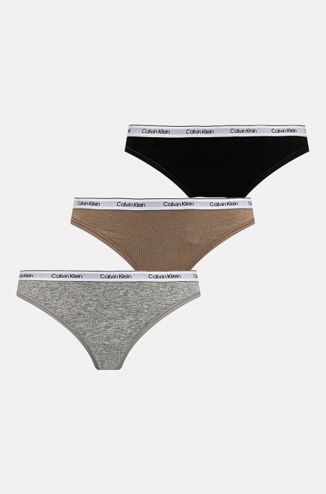 Calvin Klein Underwear stringi 3-pack kolor czarny 000QD5209E