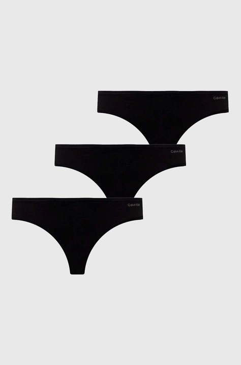 Calvin Klein Underwear tanga 3-pack culoarea negru 000QD5217E