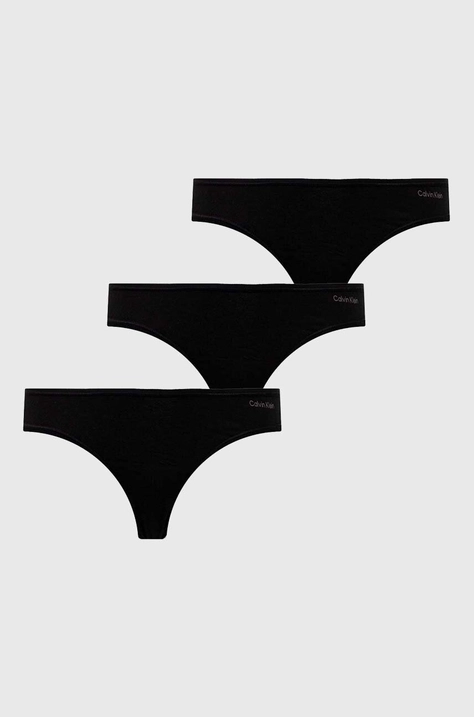 Spodnjice Calvin Klein Underwear 3-pack črna barva