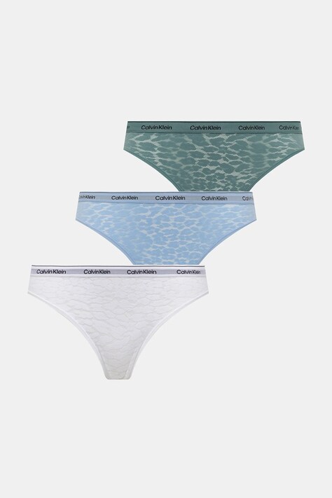 Calvin Klein Underwear brazyliany 3-pack kolor niebieski z koronki 000QD5225E