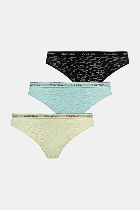 Calvin Klein Underwear chiloti brazilieni 3-pack culoarea turcoaz, 000QD5225E