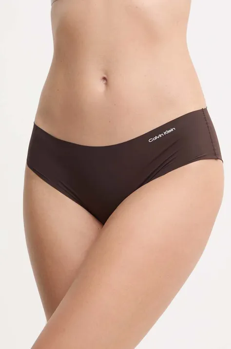 Calvin Klein Underwear chiloți culoarea maro, 0000D3429E