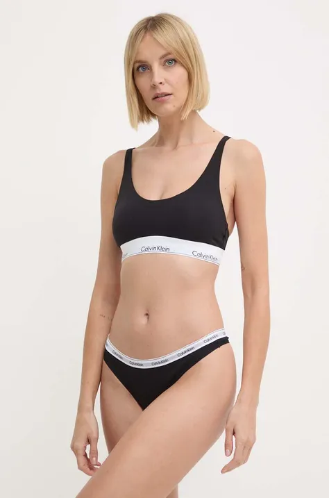 Στρινγκ Calvin Klein Underwear χρώμα: μαύρο, 000QD5043E