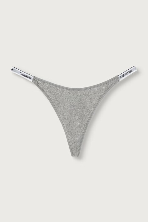 Calvin Klein Underwear Stringi damskie bawełniane z elastanem szare 000QD5157E
