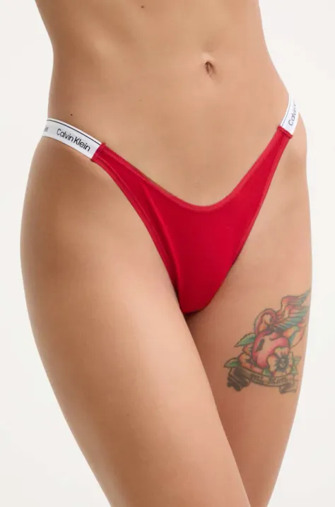 Calvin Klein Underwear tanga culoarea rosu, 000QD5157E