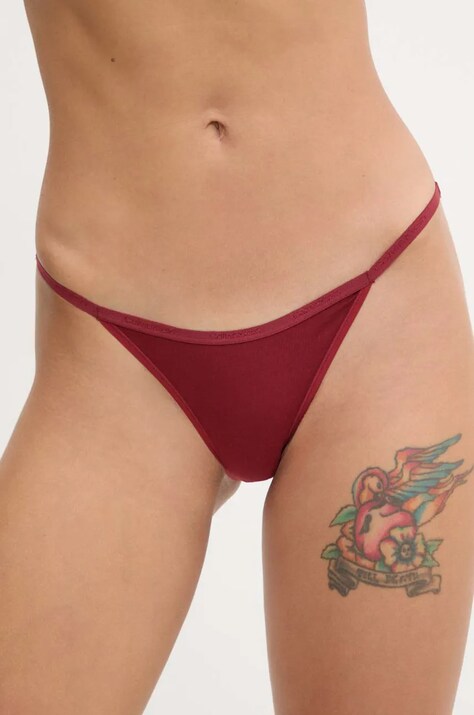 Calvin Klein Underwear chiloti culoarea bordo, 000QD5170E