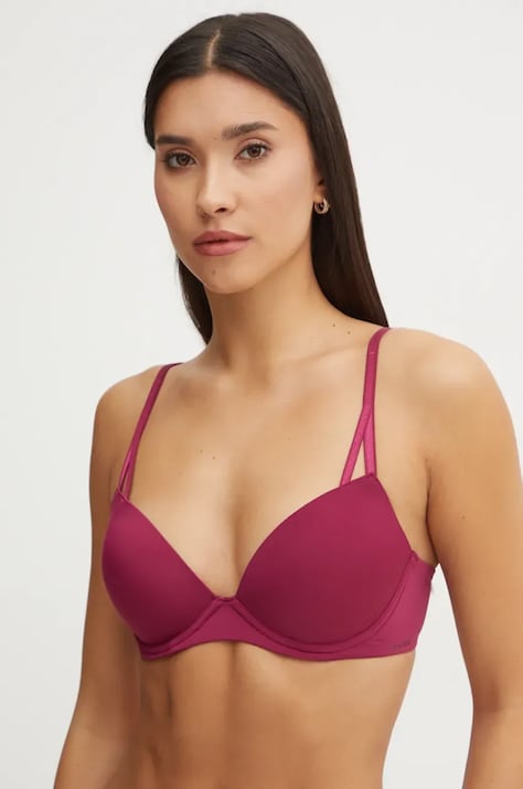 Бюстгальтер Calvin Klein Underwear колір фіолетовий однотонний 000QF6016E