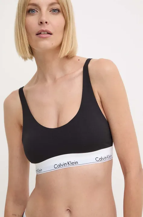 Grudnjak Calvin Klein Underwear boja: crna, bez uzorka, 000QF7586E