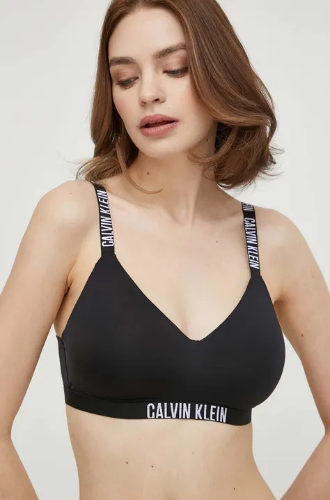 Бюстгальтер Calvin Klein Underwear колір чорний однотонний