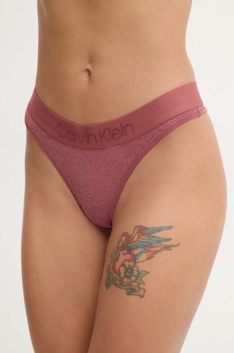 Calvin Klein Underwear tanga culoarea rosu, 000QF7287E
