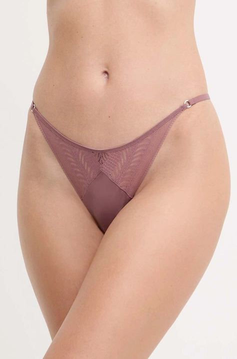 Στρινγκ Calvin Klein Underwear χρώμα: ροζ, 000QF7547E