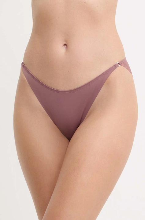 Gaćice Calvin Klein Underwear boja: ružičasta, od čipke, 000QF7549E