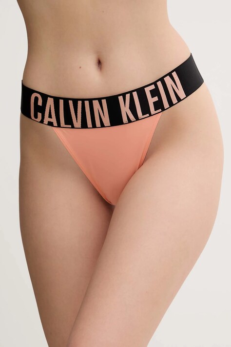 Tanga Calvin Klein Underwear oranžová barva, 000QF7638E