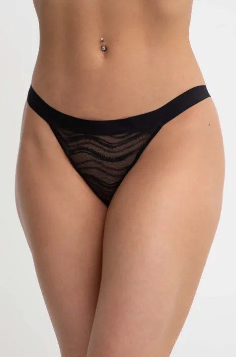 Tanga Calvin Klein Underwear černá barva, 000QF7719E