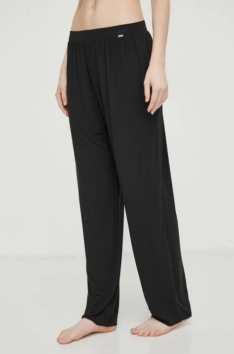 Dugi doljnji dio pidžame Calvin Klein Underwear za žene, boja: crna