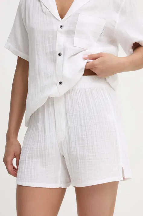 Бавовняні піжамні шорти Calvin Klein Underwear колір бежевий з бавовни 000QS7139E