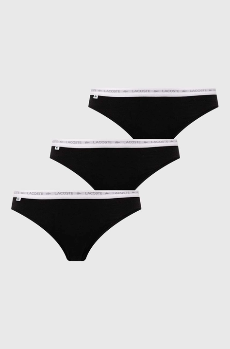 Lacoste chiloti 3-pack culoarea negru