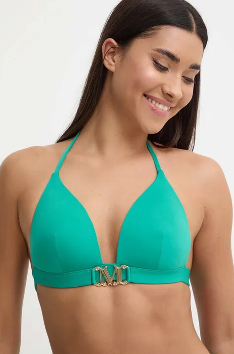 Bikini top Max Mara Beachwear χρώμα: πράσινο, 2416821109600
