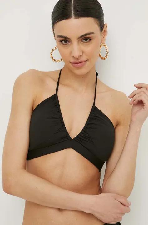 Bikini top Max Mara Beachwear χρώμα: μαύρο