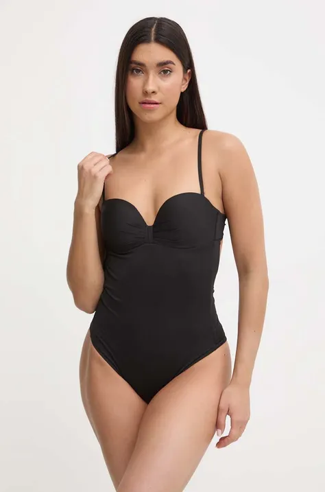 Max Mara Beachwear egyrészes fürdőruha fekete, 2416831019600